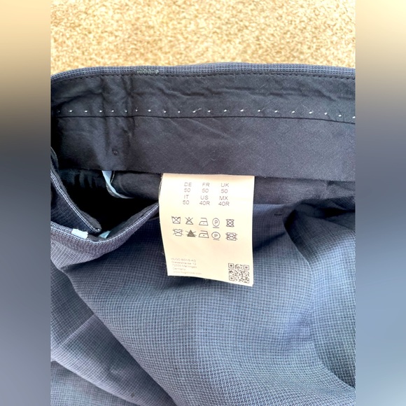Hugo Boss Blue Super 100 Slim suit pants - Matching suit jacket available. - Picture 6 of 7